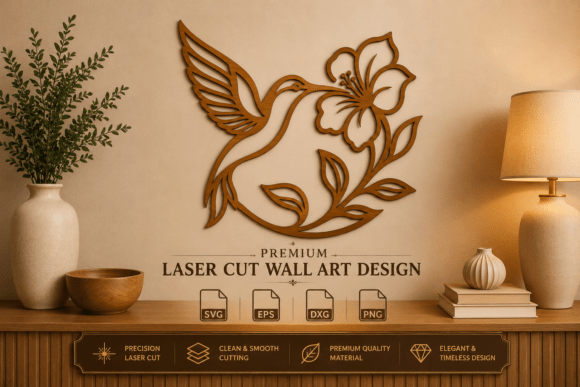 Bringing Nature Indoors: The Versatility of Hummingbird Wall Art SVG and Laser Cut Files