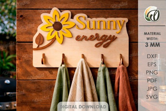 Bringing Summer Indoors with a 3D Sunflower Towel Rack Laser Cut Design