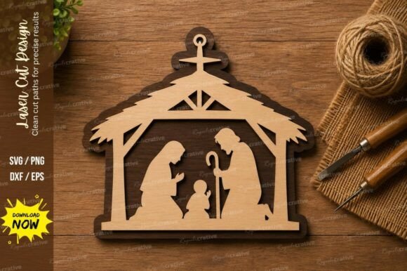 Bringing the Christmas Story to Life with a Nativity Scene Laser Cut SVG Design