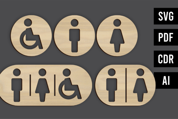 Clear Wayfinding Made Simple with a Bathroom SVG Bundle for Toilet Door Signs
