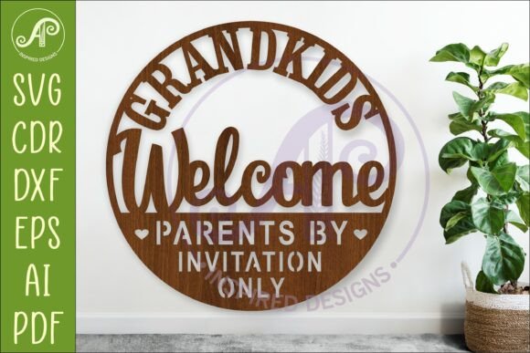 Creating Personalized Family Decor with the Grandkids Welcome SVG Sign Funny Home Design