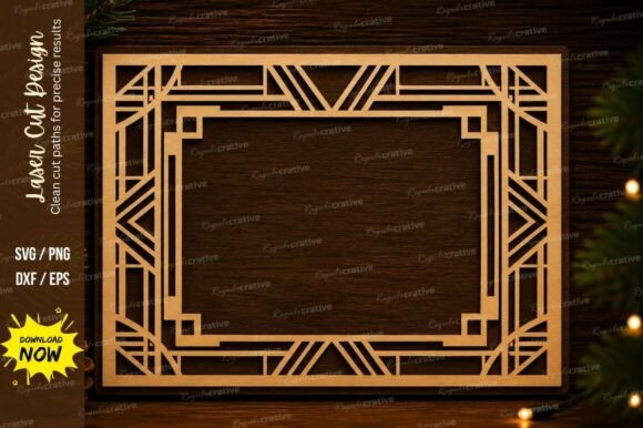Elegant Art Deco Frame Laser Cut SVG Designs