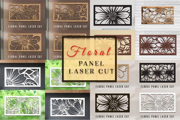 Elegant Floral Panel Laser Cut SVG Bundle