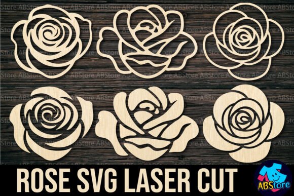 Elegant Rose SVG Laser Cut Designs for Makers