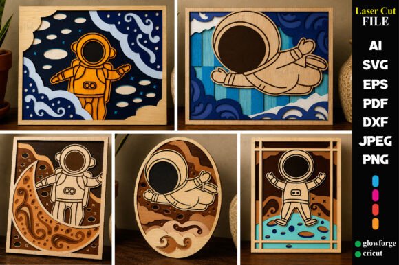 Elevate Projects with Laser Cut Astronaut Wall Decor Bundle