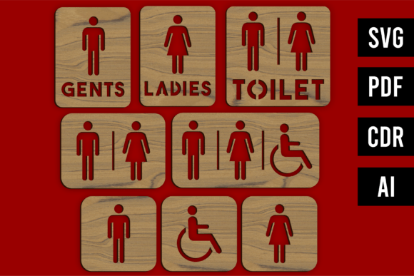 Elevate Your Signage Projects with a Comprehensive Toilet Sign SVG Bundle