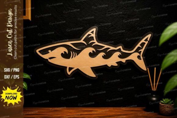 Evaluating Shark Silhouette Laser Cut SVG Designs for Precision Fabrication