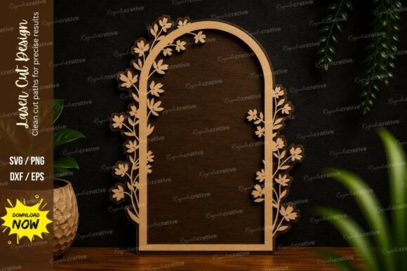 Evaluating the Floral Arch Window SVG Laser Cut File for Precision Projects