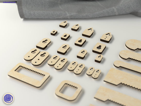 Sawtooth Picture Hanger Set for Laser Cutting