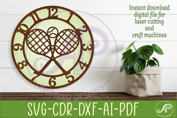 Strategic Design Implementation: Leveraging Tennis Theme Wall Clock SVG for Laser Projects