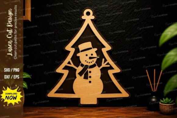 Strategic Holiday Production with the Christmas Tree Snowman Laser Cut SVG