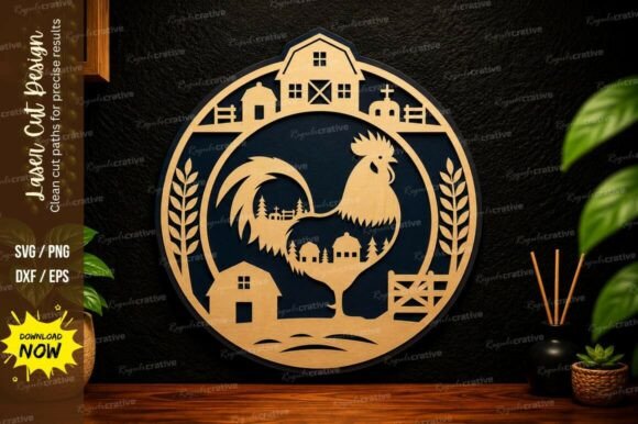 Unlocking Creative Potential: The Ultimate Guide to the Village Rooster Circle Laser Cut SVG Design
