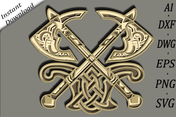 Unlocking Creative Potential with the Viking Ax Multilayer SVG Design