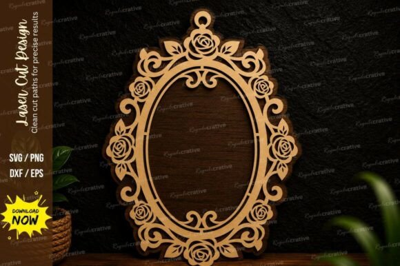 Unlocking Creativity with an Oval Vintage Frame Laser Cut SVG Design