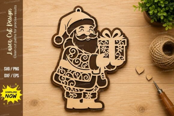 Unlocking Holiday Creativity: A Comprehensive Guide to the Santa with Gift Laser Cut SVG Design